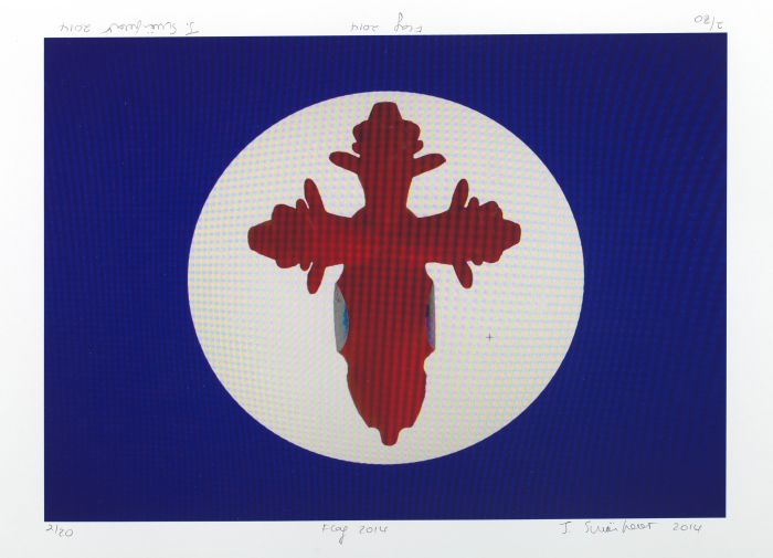 Click the image for a view of: Guild flag (reversible). 2014. Giclee print. Edition 20
